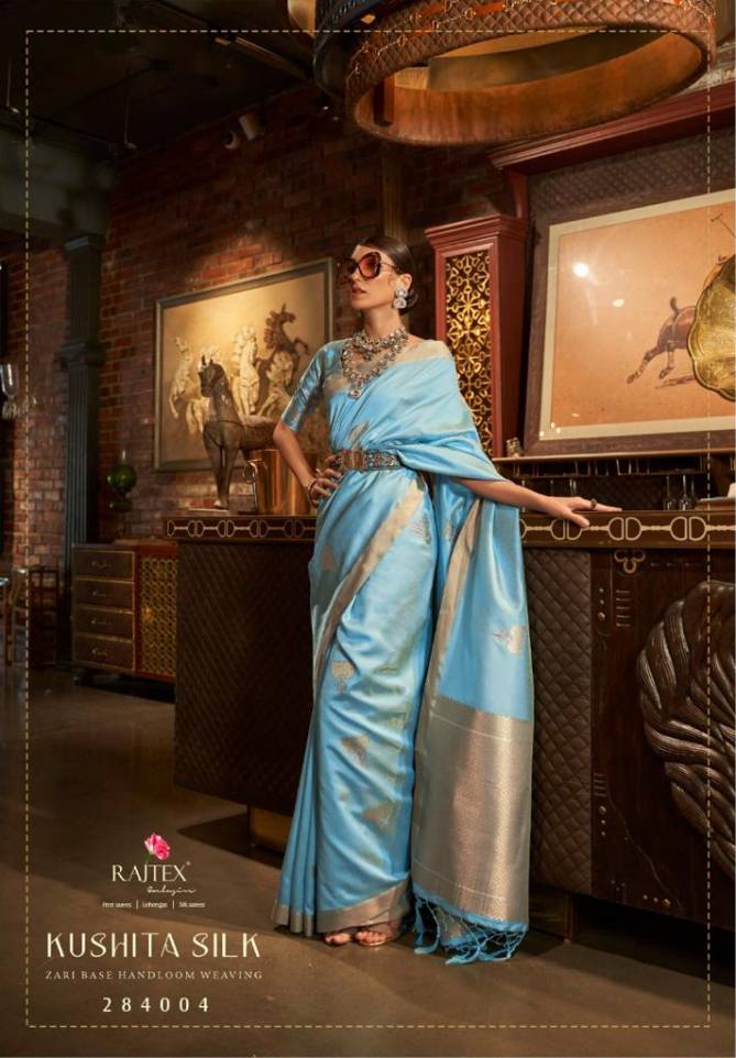 Rajtex Kushita Silk Heavy Wedding Wear Fancy Latest Saree Collection
